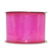 1 Pcs 2 1/2"W Spool Sheer Wired Ribbon Hot Pink Color 10 Yards, Ribbon for Gift Wrapping | #AA120RK view 1