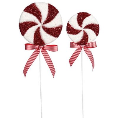 Mark Roberts 2022 Peppermint Pick, Assortment of 2 21-24 Inches