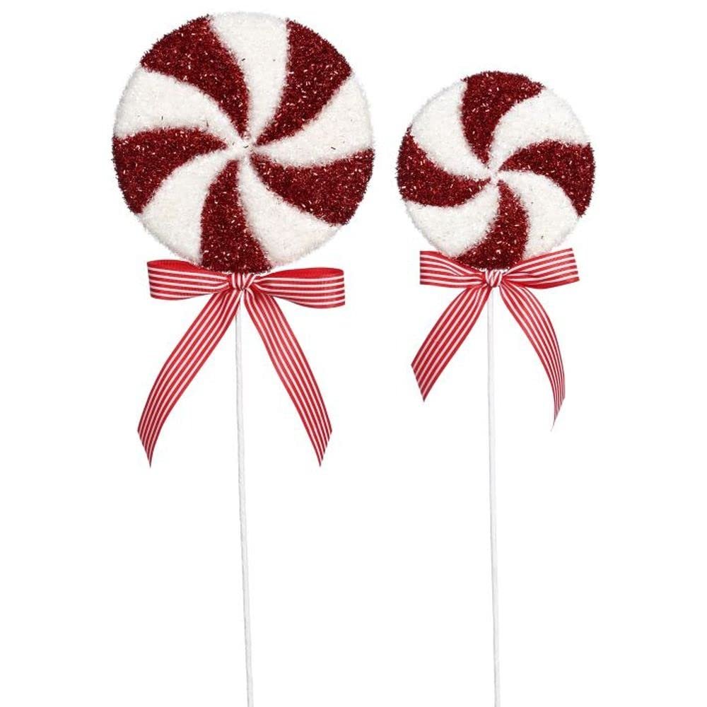 Mark Roberts 2022 Peppermint Pick, Assortment of 2 21-24 Inches