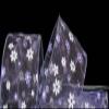 1 Pcs 2 1/2"W Sheer Wired Ribbon Purple White Daisy 25 Feet, Flowers Ribbon for Gift Wrapping | #AA120RK view 1