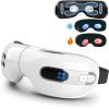 fmlave Eye Massager with Heat and Cooling for Migraines, Dry Eyes, Dark Circles, Rechargeable Bluetooth Music Cold Heated Eye Massager Improve Sleeping - Gifts for Women and Men (White) view 1