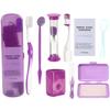 Braces Cleaning Kit for Teeth, Portable Orthodontic Toothbrush Kit Oral Care Dental Travel Kit - Interdental Brush Dental Wax Dental Floss Toothbrush Box (Purple B) view 1