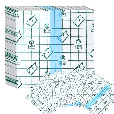 100 PCS Transparent Stretch Adhesive Bandage, Waterproof Clear Film Dressing Bandages, Adhesive Bandages Shower Shield Dressing Tape for Tattoos Swimming Showering (3.1 inch 3.1 inch)