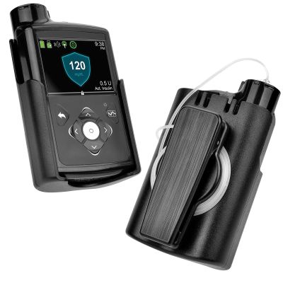APDTEK Insulin Pump Holder Case for Medtronic MiniMed 780G 770G 630G 640G 670G, Sturdy Medtronic 780G Accessories with 360 Rotating Belt Clip, Medtronic 780G Pump Case Clip for Diabetic (Black)