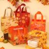 Sanwuta 48 Pcs Fall Thanksgiving Non Woven Tote Bags with Handles, Waterproof Autumn Goodie Pumpkin Tote, Thanksgiving Party Favor view 2