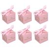 50pcs Favor Boxes 2 6x2 6x2 6 inches tissueBoxes, SmallBoxes, with Ribbons Candy Box for Wedding Favors Infants Shower Bridal Shower Birthday Party (Pink), SmallBoxes, 50pcs Favor Bo view 1