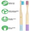 NUDUKO Kids Toothbrush Bamboo Toothbrushes 6 Pack - Organic Tooth Brush Wooden Baby Toddler Toothbrush, Eco-Friendly Natural Biodegradable Soft Bristle Toothbrush for Children, Round Handle view 2