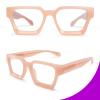 VISOONE Blue Light Blocking Glasses with TR90 Rectangle Frame and Chic Preppy Look for Women Men RIVER view 4