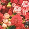 AM Dcor - 20 Count Soft 3-Ply Tissue Decoupage Luncheon Paper Napkins -13" x 13" (Unfolded) (Red Roses Dahlia, 13x13 Inch (Pack of 20)) view 1