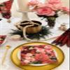 AM Dcor - 20 Count Soft 3-Ply Tissue Decoupage Luncheon Paper Napkins -13" x 13" (Unfolded) (Red Roses Dahlia, 13x13 Inch (Pack of 20)) view 4