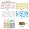 WDNUKEE 100pcs Clear Treat Bags, Polka Dot Cellophane Bags, Plastic Christmas Cello Bags Sweets Bags with 100 Twist Ties (4 Pattern) view 2