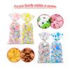 WDNUKEE 100pcs Clear Treat Bags, Polka Dot Cellophane Bags, Plastic Christmas Cello Bags Sweets Bags with 100 Twist Ties (4 Pattern) view 3