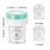 Sibba 5 Pieces Contact Lens Cases Manually Contact Lens Washer Cleaner Portable Rotation Contact Lens Cleaning Container Contact Lens Soak Storage Kit for Travel Home view 2