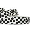 1 Pcs 7/8"W Floating Polka Dot Grosgrain Ribbon White Black 5 Yards, Polka Dot Ribbon for Gift Wrapping | #AA120RK view 1