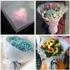 20 Pcs Double Sided Color Flower Wrapping Paper,Waterproof Valentine's Day Bouquet Wrapping Paper 23x23Inch Used for DIY Crafts, Gift Packaging, Flower Shop Bouquet Packaging (clear) view 4