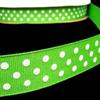 1 Pcs 7/8"W Swiss Polka Dot Polkadot Grosgrain Ribbon Kelly Green White 5 Yards, Polka Dot Ribbon for Gift Wrapping | #AA120RK view 1