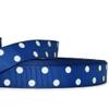 1 Pcs 7/8"W Polka Dot Grosgrain Ribbon Royal Blue White 5 Yards, Polka Dot Ribbon for Gift Wrapping | #AA120RK view 1