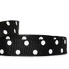 1 Pcs 7/8"W Polka Dot Grosgrain Ribbon Black White 5 Yards, Polka Dot Ribbon for Gift Wrapping | #AA120RK view 1