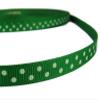 1 Pcs 3/8"W Confetti Swiss Polka Dot Grosgrain Ribbon Green White 10 Yards, Ribbon for Gift Wrapping | #AA120RK view 1