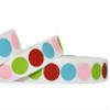 1 Pcs 7/8"W Grosgrain Ribbon Blue Pink Red Green Polka Dots White 5 Yards, Polka Dot Ribbon for Gift Wrapping | #AA120RK view 1