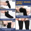 Zhanmai 2 Pairs Thigh High Men's Compression Socks 20-30 Mmhg Compression Stocking with Silicone Grip Men's Dress Socks (Large) view 4