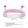 XUANPAI Medical Alert Bracelet for Women-Free Personalized Handmade Adjustable Braided Rope Mens /Medical ID Men Women/Medical Identification pink view 2
