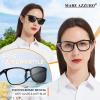 MARE AZZURO Photochromic Bifocal Reading Glasses 2.75 Women Blue Light Outdoor Readers 100 125 150 175 200 225 250 275 300 350 (Black, 2.75) view 2