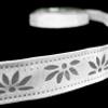 1 Pcs 1/2"W Flowers Die Cut Out Wired Ribbon White 5 Yards, Ribbon for Gift Wrapping | #AA120RK view 1