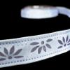 1 Pcs 1/2"W Flowers Die Cut Out Wired Ribbon Blue 5 Yards, Ribbon for Gift Wrapping | #AA120RK view 1