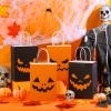 24 Pcs Halloween Treat Bags Halloween Paper Gift Bags with Handles Candy Bags Goodie Bags for Holiday Treats Snacks Halloween Party Favors Supplies (Bright Style) view 3