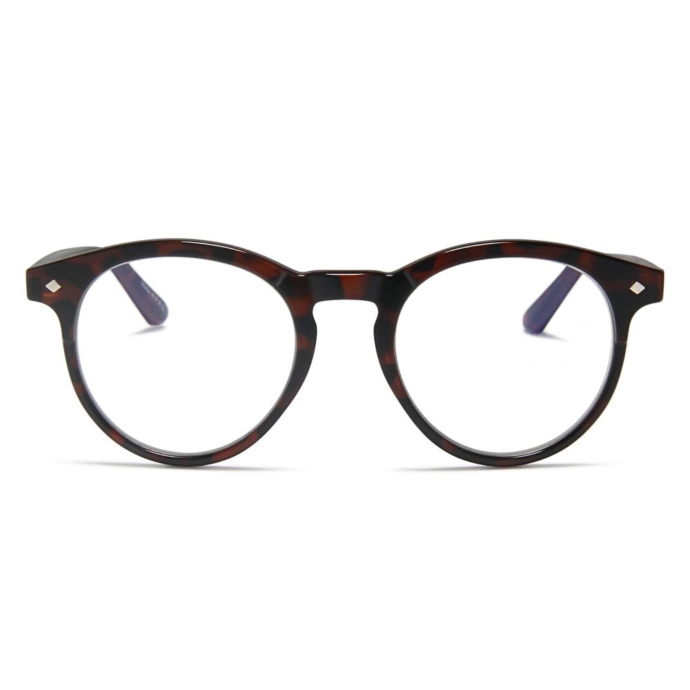2SeeLife Large Round TR-90 Reading Glasses for Men & Women Medium-Large Fit, Durable, Spring Hinges, Blue Light Readers, Brown Tortoise, +1.50
