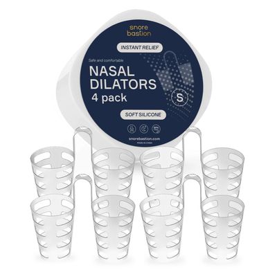 Snore Bastion Nasal Dilators for Sleeping Extra-Small (XS) - Nostril Opener - Anti Snoring Nose Vents - Medical Grade Silicone Snore Stopper - Snoring Solution to Stop Snoring