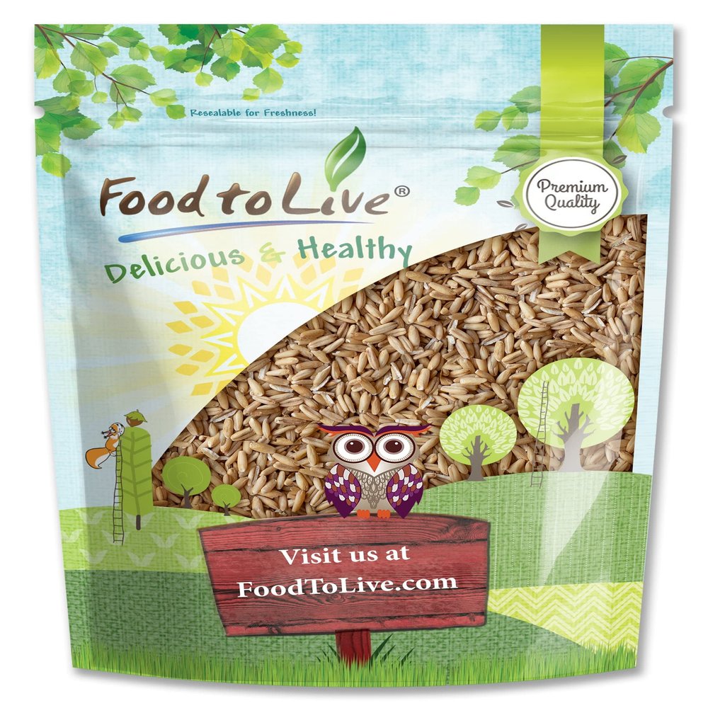 Food to Live Whole Grain Oat Groats  Oat Berries in Bulk. Kosher Hulless Seeds, Rich in Protein, Soluble Fiber. Suited for Grinding. Great for Hot Cereal, Pilafs, Salads, and Stews. Vegan