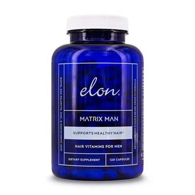 Elon Matrix Man - 60 Day Supply - Hair Growth Vitamins for Men Saw Palmetto & Biotin Advanced Formula Vitamins Promotes Healthy Beard Growth (120 Capsules)