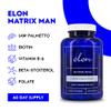 Elon Matrix Man - 60 Day Supply - Hair Growth Vitamins for Men  Saw Palmetto & Biotin Advanced Formula Vitamins  Promotes Healthy Beard Growth  (120 Capsules) view 4