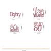 12 Pcs Glitter Rosegold 80th Birthday Party Decoration - Hello 80 - Cheers To 80 Years - Eighty - 80 & Fabulous - Happy Eighty Birthday Centerpiece Sticks Flower Toppers Table Toppers view 3