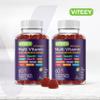 Viteey Womens Multivitamin Gummies - Immune Support - 12 in 1 Essential Vitamins & Minerals - Vitamin A, C, D3, E, B6, B12, Folic Acid, Biotin, Calcium, Zinc & More - Vegetarian - Raspberry Flavored view 2