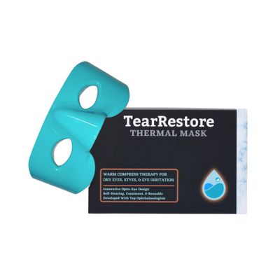 TearRestore Heated Eye Mask for Dry Eyes Self-Heating Reusable Open Eye Compress for Styes & Eye Irritation No Microwave NeededDesign for Travel or Daily Wellness