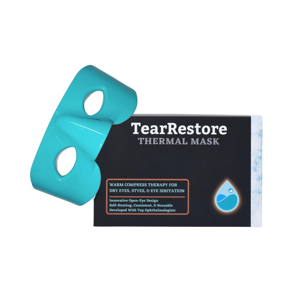 TearRestore Heated Eye Mask for Dry Eyes Self-Heating Reusable Open Eye Compress for Styes & Eye Irritation No Microwave NeededDesign for Travel or Daily Wellness