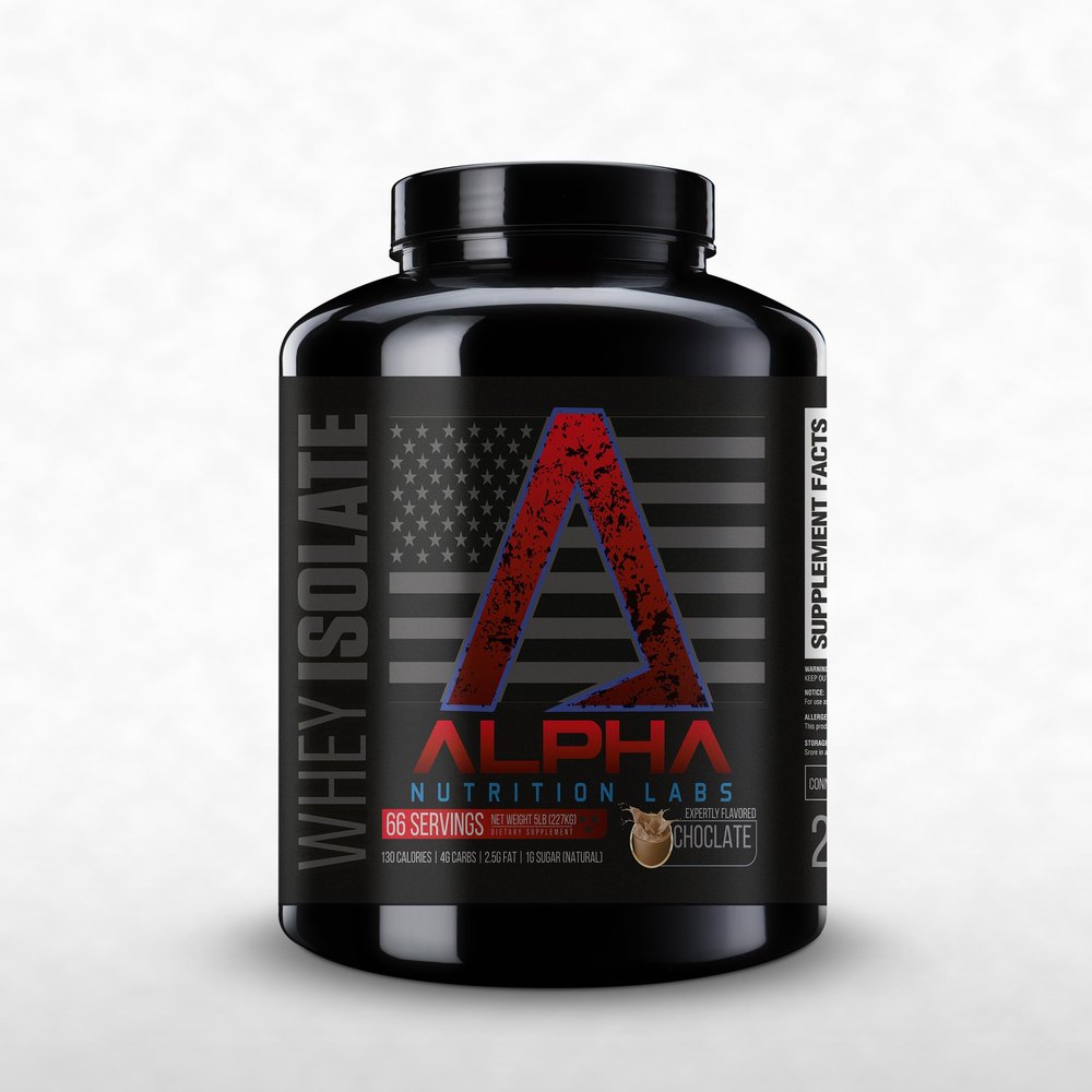 Alpha Nutrition Labs Whey Isolate Protein Powder - Banana Flavor, 28g of Protein, Protein Source, Low Carb, Classic Specialty