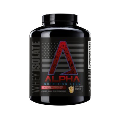 Alpha Nutrition Labs Whey Isolate Protein Powder - Vanilla Flavor, 28g of Protein, Low Carb, Keto-Friendly