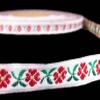 1 Pcs 1/2"W Daisy Flowers Woven Jacquard Ribbon Trim Red 5 Yards, Ribbon Trim for Gift Wrapping | #AA120RK view 1