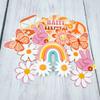 15 PCS Groovy Cupcake Toppers Boho Rainbow Cake Topper Hippie Party Decorations with Flower Bus Happy Birthday for Girl 2nd Birthday Party 60s Theme Boho Groovy Party Supplies (Bohemia) view 3