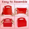 24Pack Gable Boxes,Party Favor Treat Boxes,Goodie Gift Boxes for Party Favor,Gable Red Candy Treat Boxes,Paper Gable Gift Boxes with Handle for Birthday Party Wedding Baby Shower,6.2x3.5x3.4In(Red) view 4