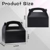 24Pcs Gable Boxes,Black Gable Candy Treat Boxes,Party Favor Treat Boxes,Goodie Gift Boxes for Party Favor,Paper Gable Gift Boxes with Handle for Birthday Party Wedding Baby Shower,6.2x3.5x3.4In(Black) view 3