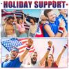 24 Pcs Rainbow Striped Wrist Sweatbands Gay Pride Sweat Wristbands for Men Women Athletic Cotton Terry Cloth Wristband Gym Workout Sports LGBT Pride Parade Supplies(White, Red, Blue) 3.15 x 3.15 Inch view 2