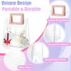 15 Pack Clear Gift Bags with Handles Transparent PVC Gift Bag Heavy Duty Gift Wrap Bags Large Reusable Plastic Bags for Bridal Party Baby Shower Wedding Birthday Shopping Bag (7 x 8 x 4 Inch, Pink) view 3