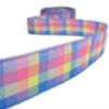 1 Pcs 7/8"W Pastel Easter Opal Seabreeze Plaid Ribbon 5 Yards, Ribbon for Gift Wrapping | #AA120RK view 1