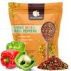 Gourmanity Dried Red and Green Bell Peppers Mix, 32oz Flavorful Diced Peppers Fresh and Appetizing, Perfect for Ramen Toppings Soups Stir-Frys and Stews, All Natural, Packed in a Resealable Bag view 1