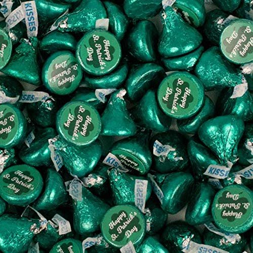 85 Pcs St. Patrick's Day Candy Party Favors - 13.6oz Green Milk Chocolate Kisses